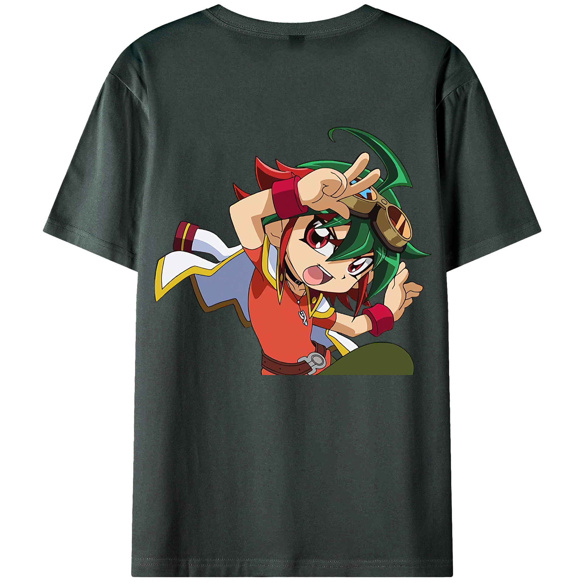 （画像用） 遊☆戯☆王 Yu-Gi-Oh! 綿100％ メンズ半袖Tシャツ（バックプリント） 通気性
